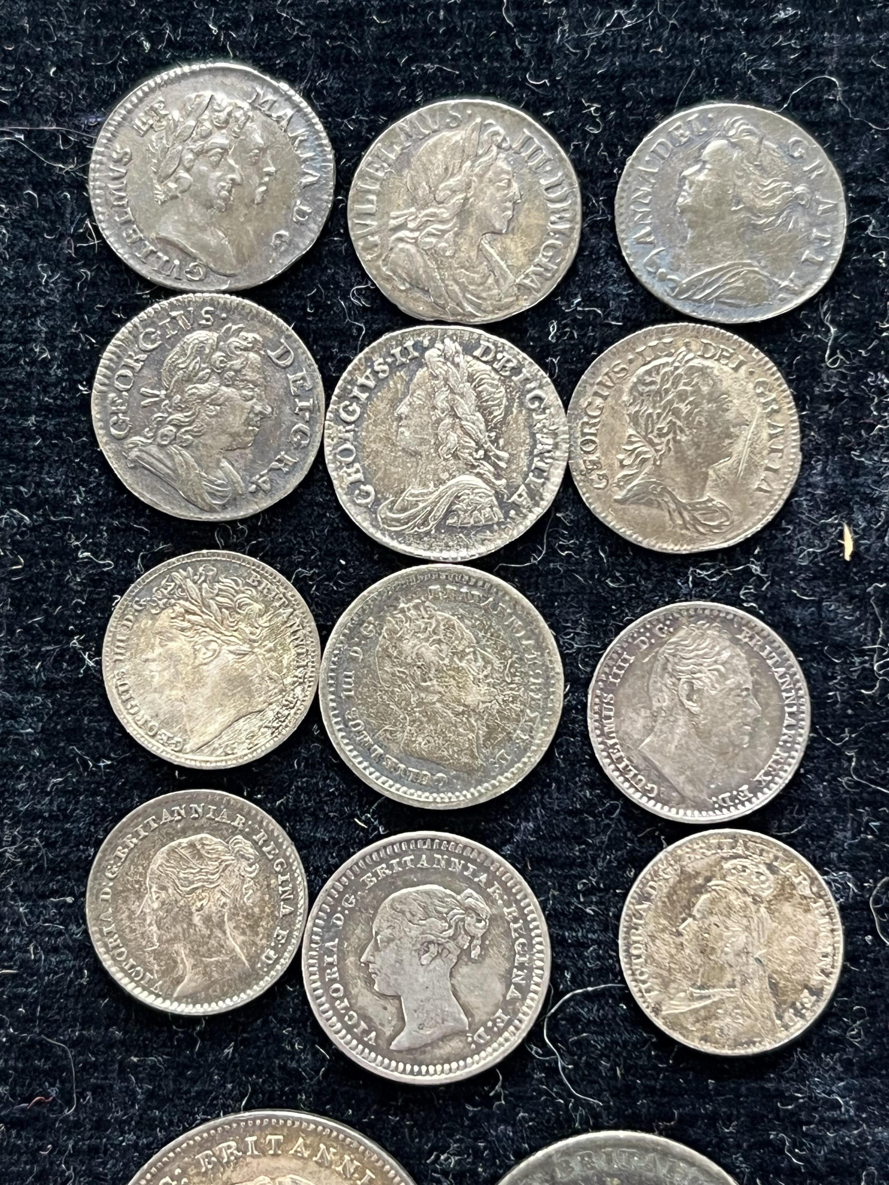 British silver coins, Charles I to George V, including Charles I halfcrown (clipped), George IV crown 1821, Victoria- crown 1893, double florin 1889, halfcrowns, 1883, 1899 (about EF), 1900, shilling 1897, VF, two Edward